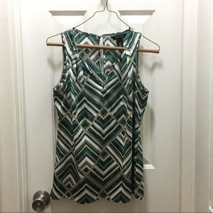 Patterned silky tank